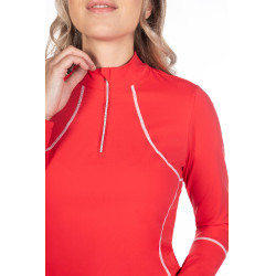 Dames functioneel T-shirt Aruba lange mouwen HKM Rood Dames functioneel T-shirt Aruba lange mouwen HKM Rood