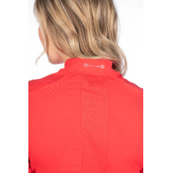 Dames functioneel T-shirt Aruba lange mouwen HKM Rood Dames functioneel T-shirt Aruba lange mouwen HKM Rood