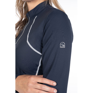 Dames functioneel T-shirt Aruba lange mouwen HKM Donkerblauw Dames functioneel T-shirt Aruba lange mouwen HKM Donkerblauw