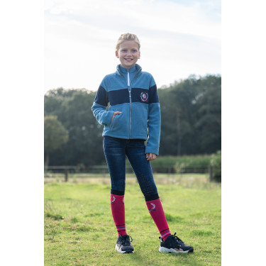 Kinderfleecejack Aymee HKM Blauwgrijs