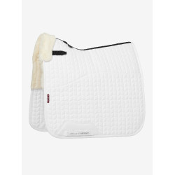 LeMieux Merino+ Gevoerde Dressuur Vierkant Schokdempend Tapijt Wit / natuurlijk