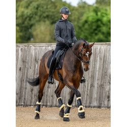 Dressuur beschermers schapenvacht LeMieux Motionflex Zwart / natuur