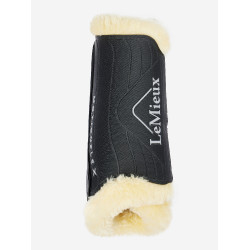 Dressuur beschermers schapenvacht LeMieux Motionflex Zwart / natuur