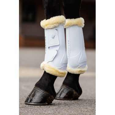 Dressuur beschermers schapenvacht LeMieux Motionflex Wit / natuurlijk
