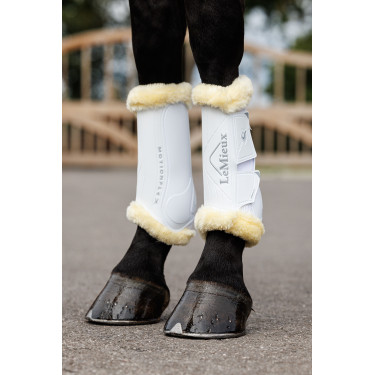 Dressuur beschermers schapenvacht LeMieux Motionflex Wit / natuurlijk