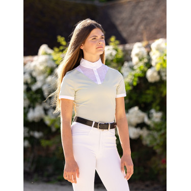 Wedstrijdpolo Eva LeMieux Young Rider met korte mouwen Wedstrijdpolo Eva LeMieux Young Rider met korte mouwen