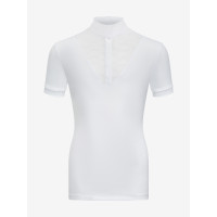Wedstrijdpolo Eva LeMieux Young Rider met korte mouwen Oud model wit