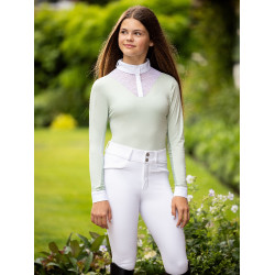 Wedstrijdshirt Eva LeMieux Young Rider lange mouwen Pistache Groen