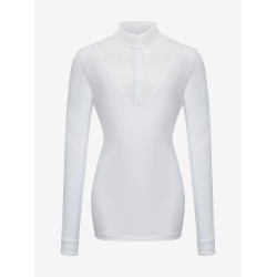 Wedstrijdshirt Eva LeMieux Young Rider lange mouwen Wit