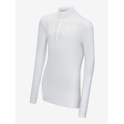 Wedstrijdshirt Eva LeMieux Young Rider lange mouwen Wit