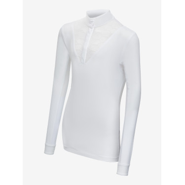 Wedstrijdshirt Eva LeMieux Young Rider lange mouwen Wit