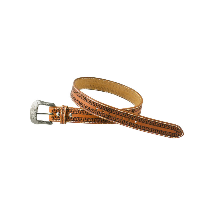 Leren Westernriem met Slangen Gravure Pool's