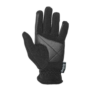 Fleece- en Imitatieleren Handschoenen 169 Umbria Equitazione Zwart