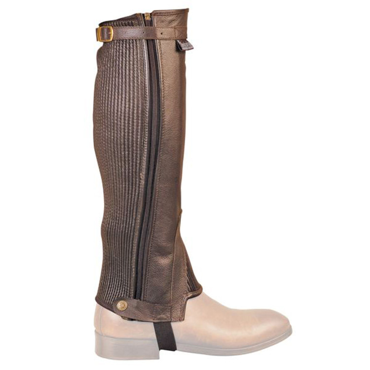 Mini-Chaps van Zacht Leer met Elastische Inzet Umbria Equitazione Mini-Chaps van Zacht Leer met Elastische Inzet Umbria Equitazione