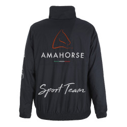 Winter Bomber Amahors Sport Team met Fleecevoering Umbria Equitazione Marine Marineblauw