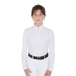 Meisjespolo met lange mouwen Equestro Warm+ Equestro