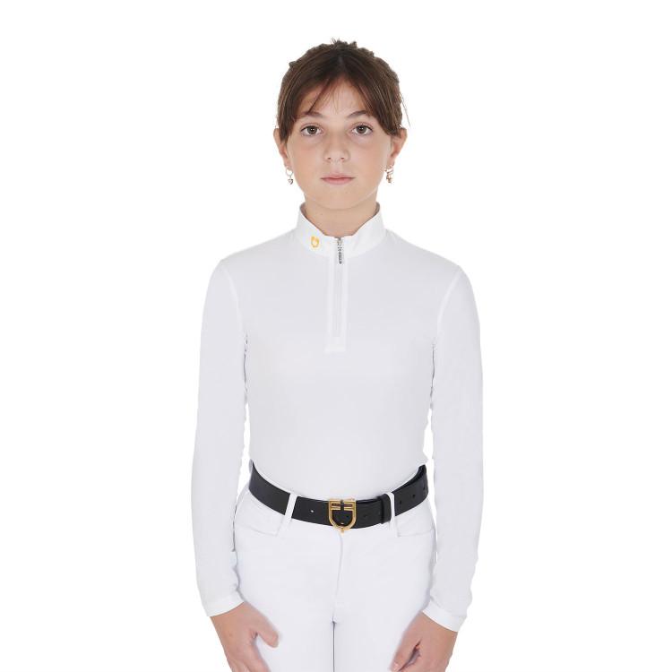 Meisjespolo met lange mouwen Equestro Warm+ Equestro