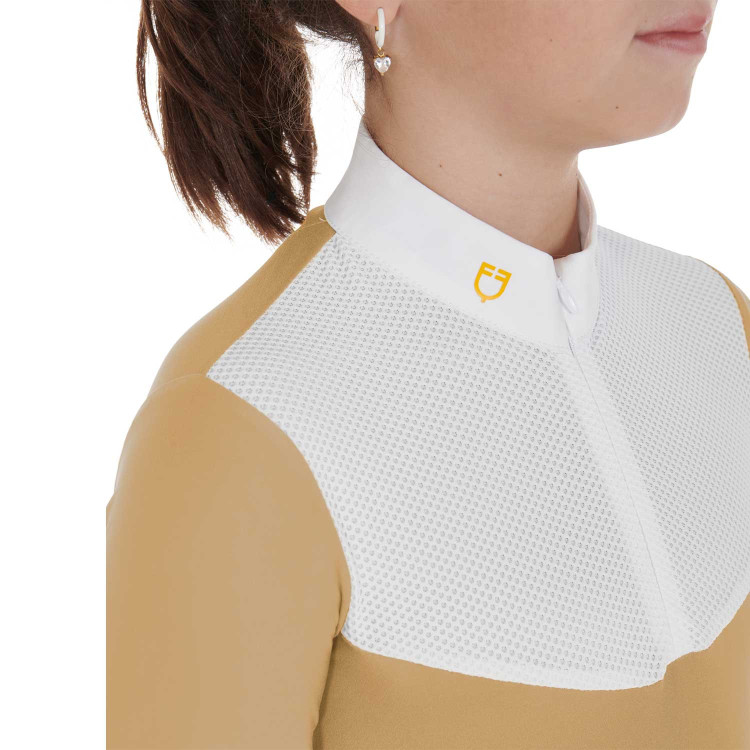 Wedstrijdshirt Meisje met Lange Mouwen Rits en Mesh Equestro Wedstrijdshirt Meisje met Lange Mouwen Rits en Mesh Equestro
