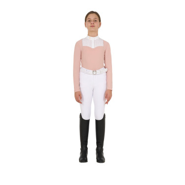 Wedstrijdpolo Meisje met Strass Equestro Wedstrijdpolo Meisje met Strass Equestro