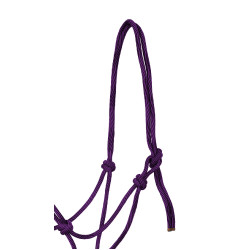 Halster Verstelbaar Gevlochten Touw Waves Design 8mm Pool's Violet / zwart