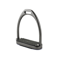 Fillis stijgbeugels van gekleurd aluminium met rubberen zolen Umbria Equitazione Zwart