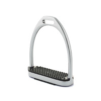 Fillis stijgbeugels van gekleurd aluminium met rubberen zolen Umbria Equitazione Zilver