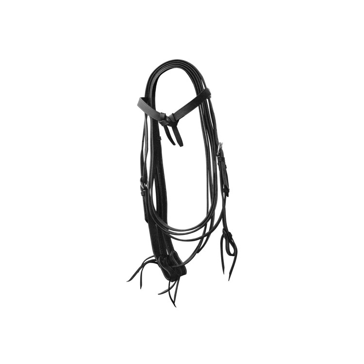 Western Hoofdstel met Knoop en Glad Leren Teugels Lakota