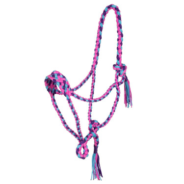 Gevlochten Nylon Halster Pool's Roze / lichtblauw / paars Multicolor