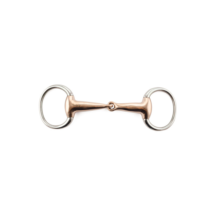 Koperen Ringbit met Rollen Umbria Equitazione