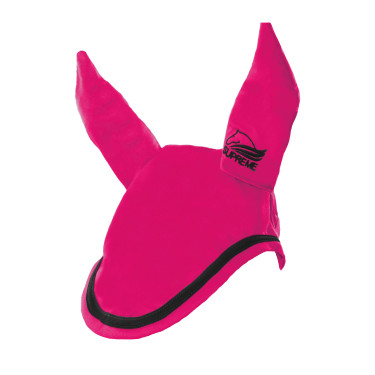 Katoenen Pony Muts met Contrasterende Paspel Supreme Fuchsia / zwart Roze Katoenen Pony Muts met Contrasterende Paspel Supreme Fuchsia / zwart Roze