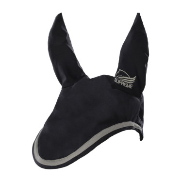 Katoenen Pony Muts met Contrasterende Paspel Supreme Marine / lichtgrijs Blauw
