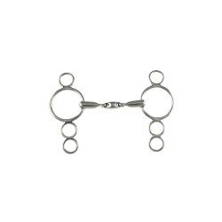 Dubbele gebroken bit 4 ringen Umbria Equitazione
