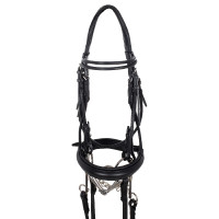 Dubbele Dressuurbits met Ronde Front Supreme Zwart Dubbele Dressuurbits met Ronde Front Supreme Zwart