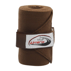 Elastische Werkbandages per 4 Umbria Equitazione Donkerbruin