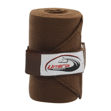 Elastische Werkbandages per 4 Umbria Equitazione Donkerbruin