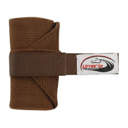 Elastische Werkbandages per 4 Umbria Equitazione Donkerbruin