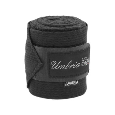 Fleece en Elastische Werkbandages per 4 Umbria Equitazione Zwart