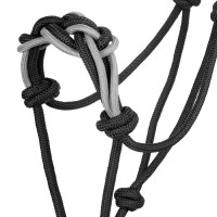 Halster met Gevlochten Touw op de Neus Pool's Zwart / grijs Halster met Gevlochten Touw op de Neus Pool's Zwart / grijs