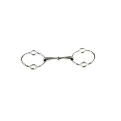 Mors Gag met Grote Ringen in Roestvrij Staal Umbria Equitazione