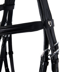 Lederen Hoofdstel Evolution zonder Dubbele Teugels Equestro Zwart