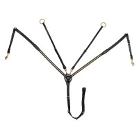 Leren borsttuig met Messing Clincher Supreme Zwart