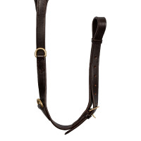 Leren borsttuig met Messing Clincher Supreme Zwart Leren borsttuig met Messing Clincher Supreme Zwart