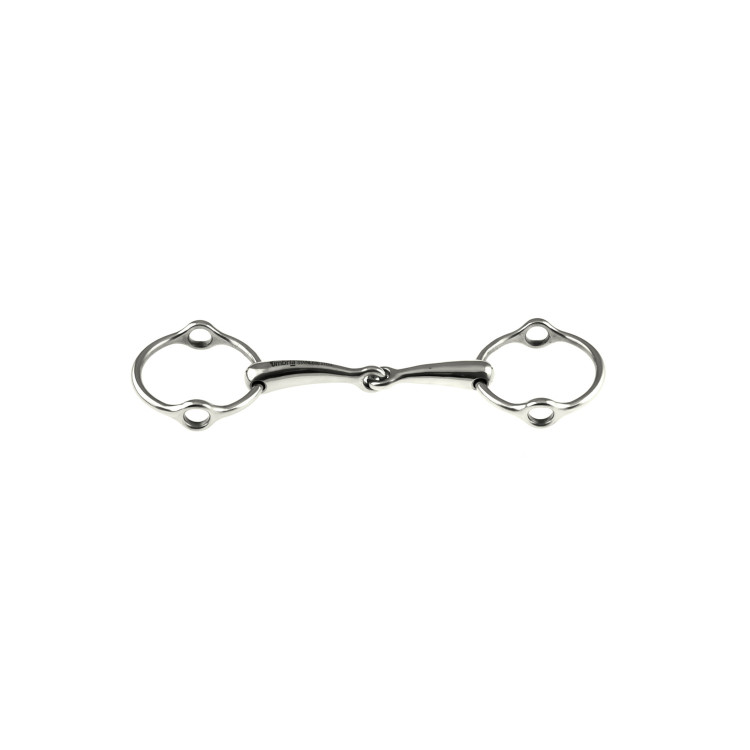 Dubbelgebroken Bustrens met Ringen Umbria Equitazione