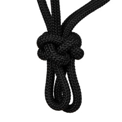 Halster Gevlochten Touw met Navajo Versieringen Pool's Zwart