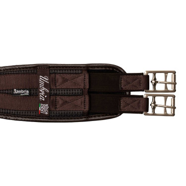 Neopreen Engelse Singel met Elastieken Umbria Equitazione Bruin