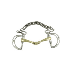 Mors Inox met Olijfvormige Pro Bits met ketting Umbria Equitazione
