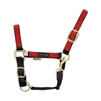 Nylon halster met Gekleurde Delen Umbria Equitazione Zwart / rood