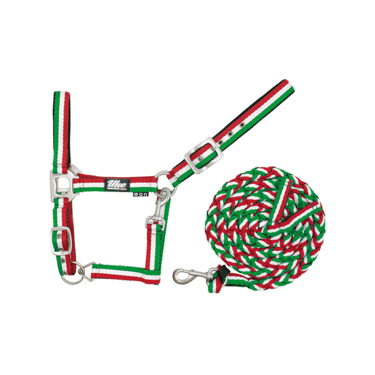 Nylon Halster Tricolor met Supreme Longeerlijn