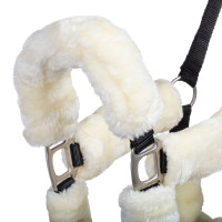 Nylon halster met voering van synthetische wol Supreme Zwart / crème Nylon halster met voering van synthetische wol Supreme Zwart / crème