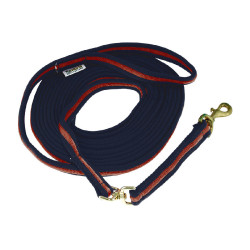 Gepolsterde Werklijn van Katoen 8 m Umbria Equitazione Marine / bordeaux Blauw